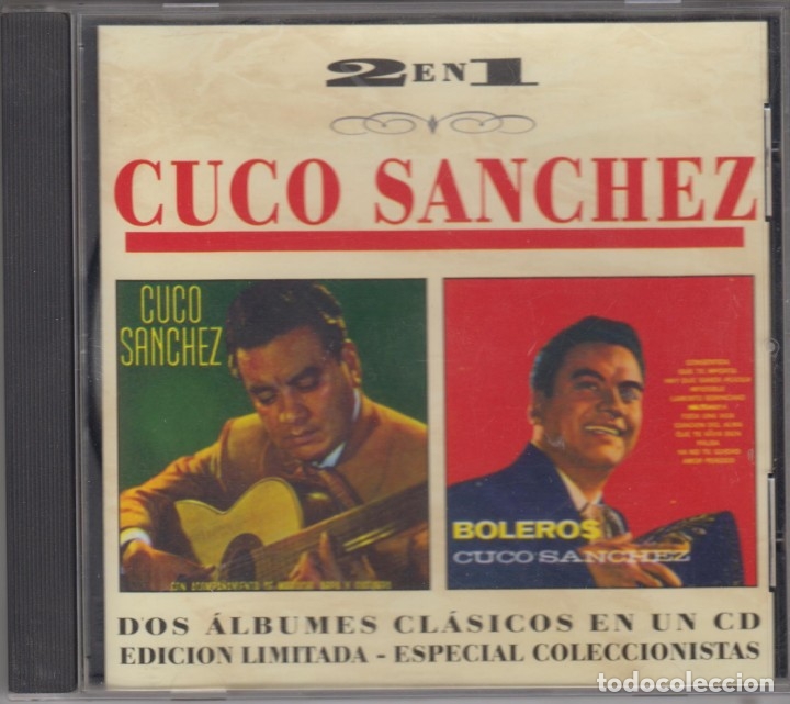 CDs de m&uacute;sica: Cuco S&aacute;nchez cd 2 en 1 Boleros 1995 Edici&oacute;n limitada - Foto 1