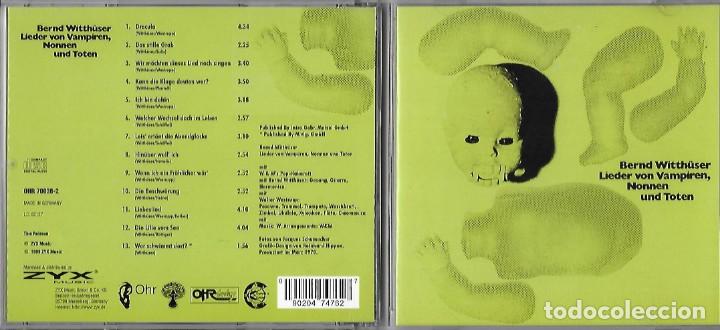 CDs de m&uacute;sica: WITTH&Uuml;SER & WESTRUPP: BERN WITTH&Uuml;SER: LIEDER VON VAMPIREN, PSYCHO PROGRESIVO C&Oacute;SMICO ALEM&Aacute;N - Foto 1
