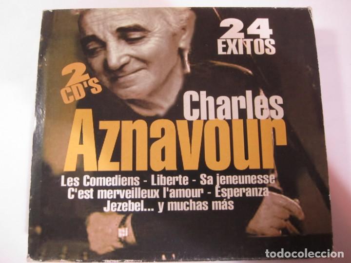 CDs de m&uacute;sica: doble cd charles aznavour 24 exitos - Foto 1