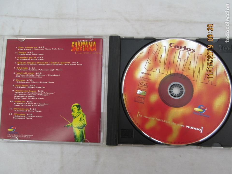 CDs de m&uacute;sica: CARLOS SANTANA , 12 GRANDES EXITOS EN VERSION ORIGINAL - Foto 2