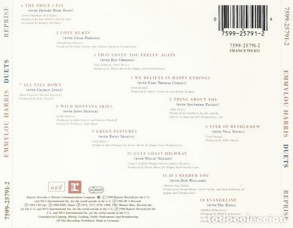 CDs de m&uacute;sica: Emmylou Harris - Duets - CD - Foto 2