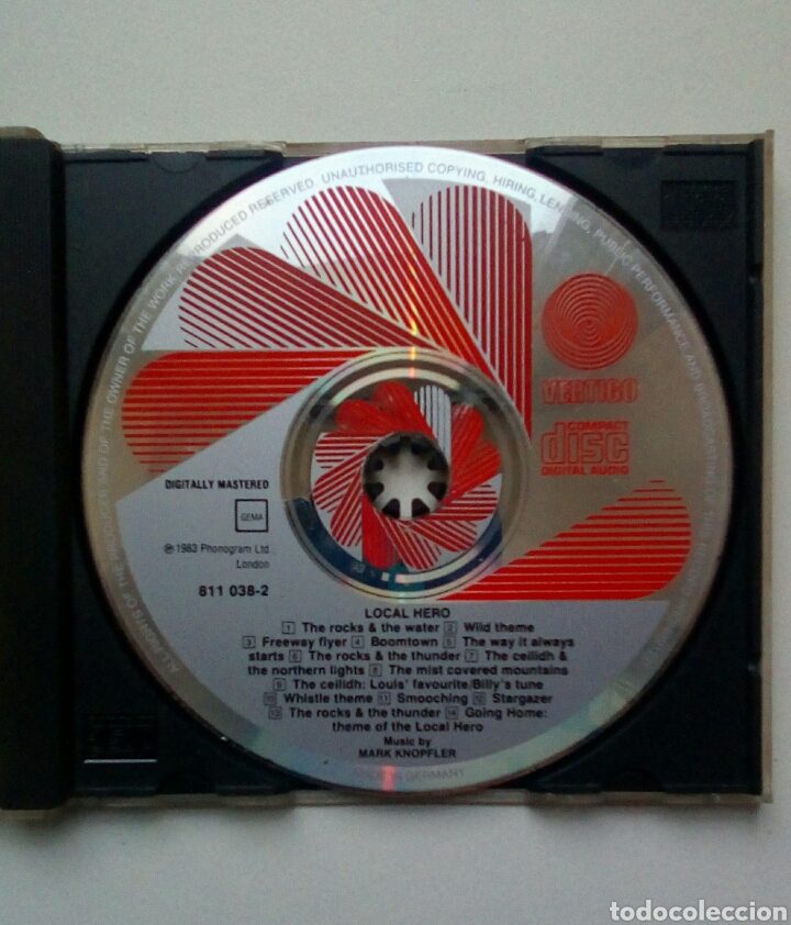 CDs de m&uacute;sica: Mark Knopfler - Local hero, Phonogram, 1983. EU. - Foto 5