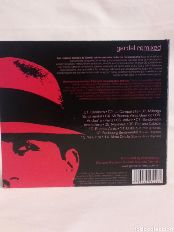CDs de m&uacute;sica: Gardel remixed CD como nuevo - Foto 4