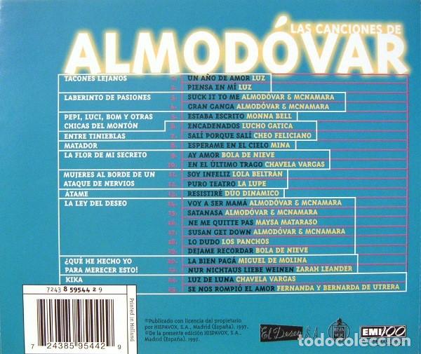 CDs de m&uacute;sica: Las Canciones de Almod&oacute;var - CD - Foto 2