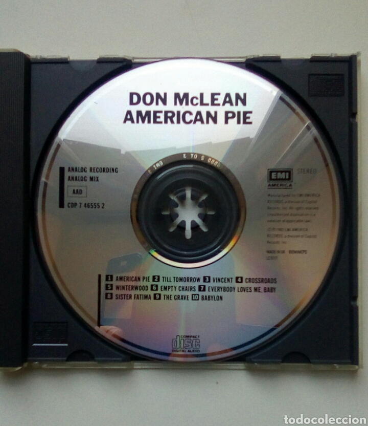 CDs de m&uacute;sica: Don McLean - American pie, Emi, 1987. UK. - Foto 4