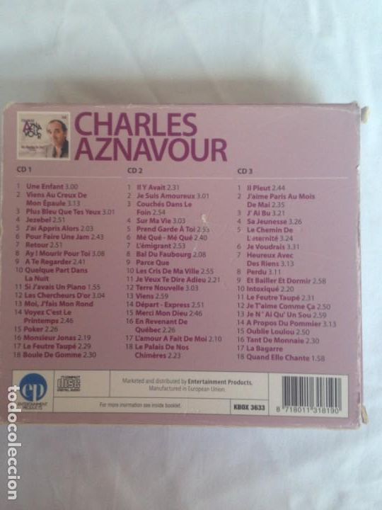 CDs de m&uacute;sica: 3 CDS DE CHARLES AZNAVOUR RECOPILATORIO - Foto 5