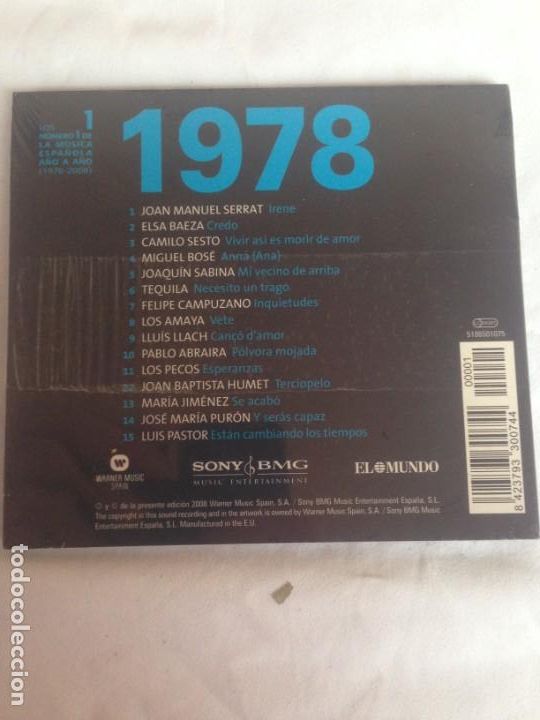 CDs de m&uacute;sica: 1978 LAS CANCIONES DE NUESTRA VIDA / CD DE 2008 - Foto 2
