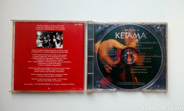 CDs de m&uacute;sica: Ketama - De aki a ketama, Polygram Iberica, 1995. Spain. - Foto 2
