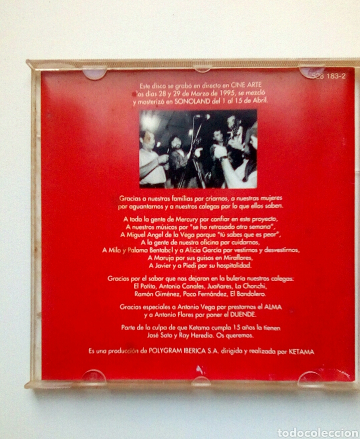 CDs de m&uacute;sica: Ketama - De aki a ketama, Polygram Iberica, 1995. Spain. - Foto 4