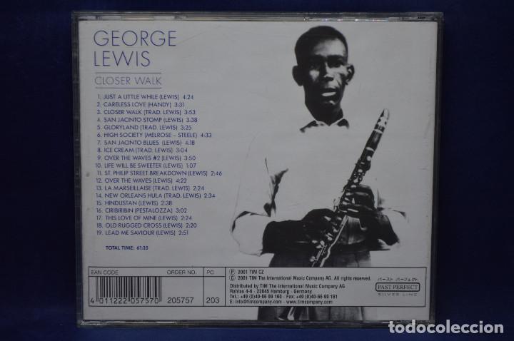 CDs de m&uacute;sica: GEORGE LEWIS - CLOSER WALK - CD - Foto 2