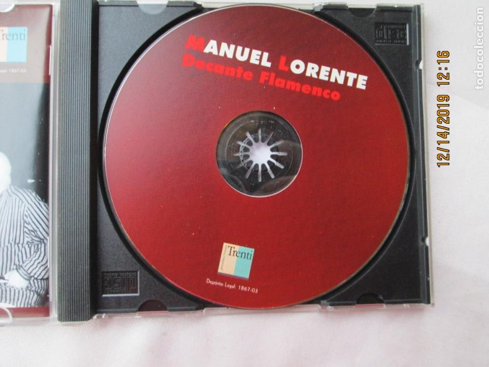 CDs de m&uacute;sica: MANUEL LORENTE , DECANTE FLAMENCO CD - Foto 3