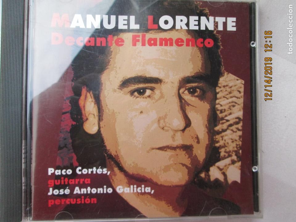 CDs de m&uacute;sica: MANUEL LORENTE , DECANTE FLAMENCO CD - Foto 1
