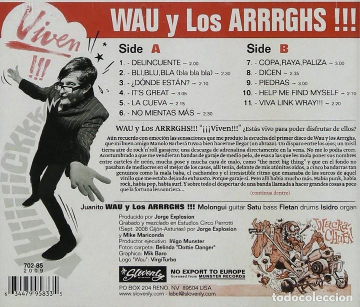 CDs de m&uacute;sica: Wau Y Los Arrrghs! * CD * &iexcl;&iexcl;VIVEN!! * PRECINTADO - Foto 3