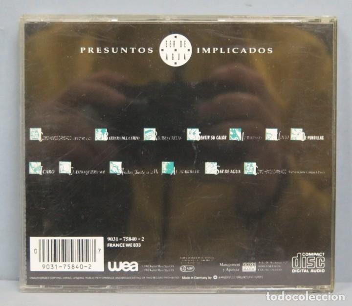 CDs de m&uacute;sica: CD. PRESUNTOS IMPLICADOS. Ser de agua - Foto 2