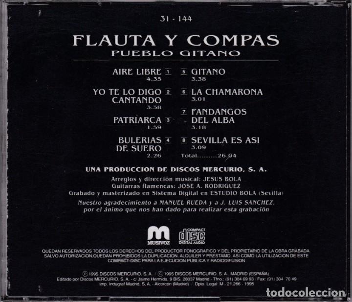 CDs de m&uacute;sica: Flauta y Comp&aacute;s - Pueblo Gitano  - CD - Foto 2