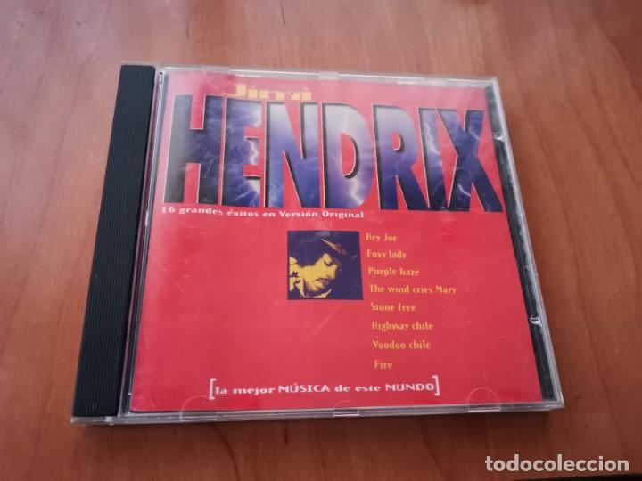 CDs de m&uacute;sica: CD JIMI HENDRIX 16 GRANDES &Eacute;XITOS EN VERSION ORIGINAL 1988 - Foto 1