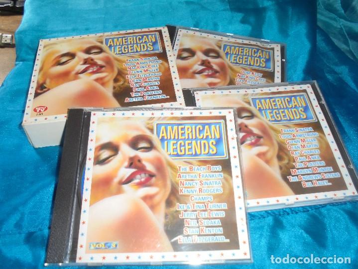 CDs de m&uacute;sica: AMERICAN LEGENDS. CAJA CON 3 CD&acute;S. DIVUCSA, 1995. IMPECABLE - Foto 1