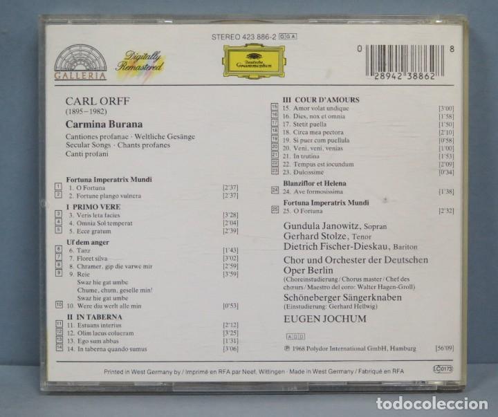 CDs de m&uacute;sica: CD. CARL ORFF. CARMINA BURANA - Foto 2