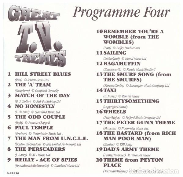 CDs de m&uacute;sica: GREAT T.V. THEMES PROGRAMME 4-- - Foto 2