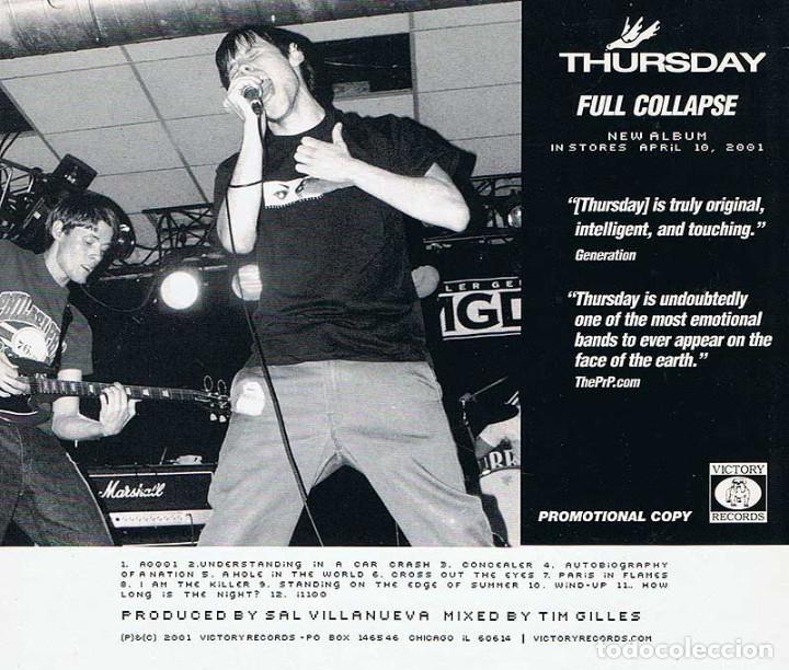 CDs de m&uacute;sica: Thursday - Full Collapse. Promotional Copy. CD - Foto 2
