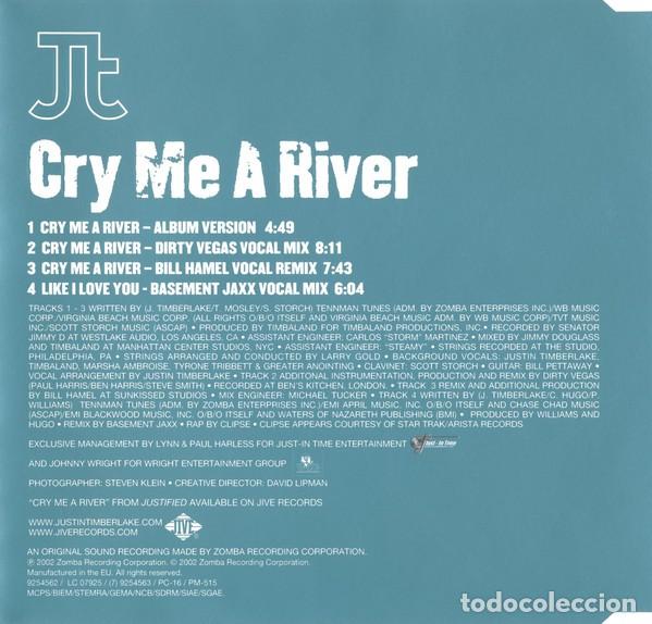 CDs de m&uacute;sica: Justin Timberlake - Cry me a river - Foto 2