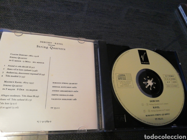 CDs de m&uacute;sica: Debussy - Ravel. Strings Quartets. Borodin String Quartet. Virgo. - Foto 3
