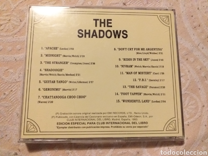 CDs de m&uacute;sica: THE SHADOWS LOS 60 UNA GRAN DECADA PARA RECORDAR - Foto 2