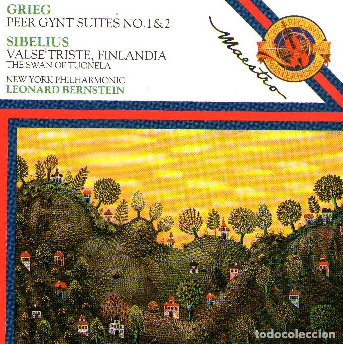 CDs de m&uacute;sica: GRIEG / SIBELIUS - Dirige: LEONARD BERNSTEIN - MASTERWORKS CBS 1987 - Foto 1