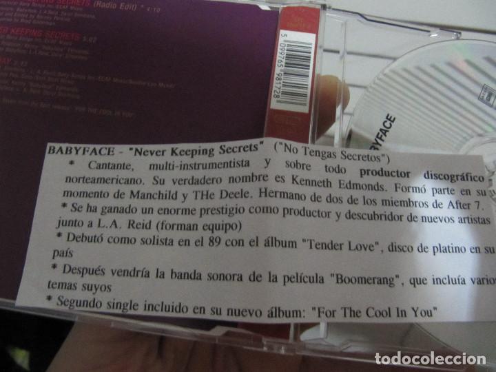 CDs de m&uacute;sica: Babyface &lrm;&ndash; Never Keeping Secrets  CD 3 temas CADENA 100 - Foto 4