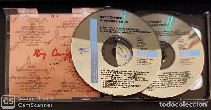 CDs de m&uacute;sica: RAY CONNIFF SU ORQUESTA Y COROS (40 GRANDES EXITOS) 2 CDs 1994 - Foto 3