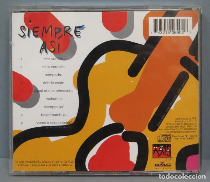 CDs de m&uacute;sica: CD. SIEMPRE ASI. MAHARETA - Foto 2