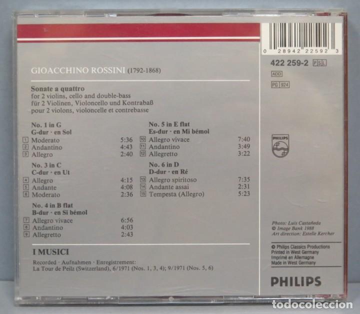 CDs de m&uacute;sica: CD. ROSSINI. SONATAS FOR STRINGS N&ordm; 1,3-6 - Foto 2