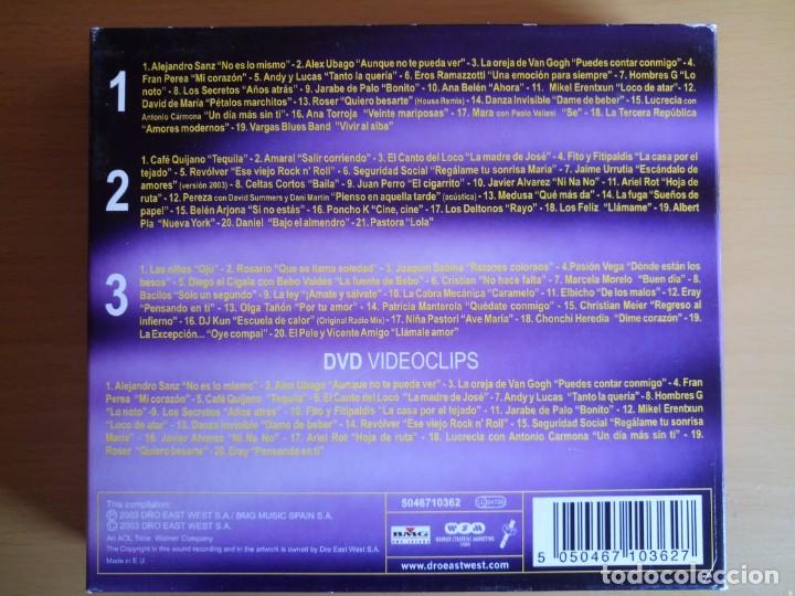 CDs de m&uacute;sica: LOS EXITOS DEL A&Ntilde;O 2003. 3 CD,s + 1 DVD. ORIGINAL. - Foto 2