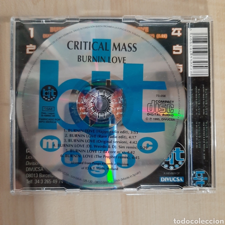 CDs de m&uacute;sica: Critical Mass / Burnin Love - Foto 2