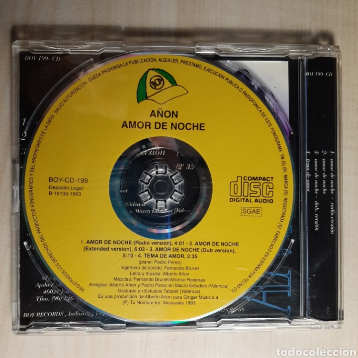 CDs de m&uacute;sica: A&ntilde;on / Amor de Noche - Foto 2