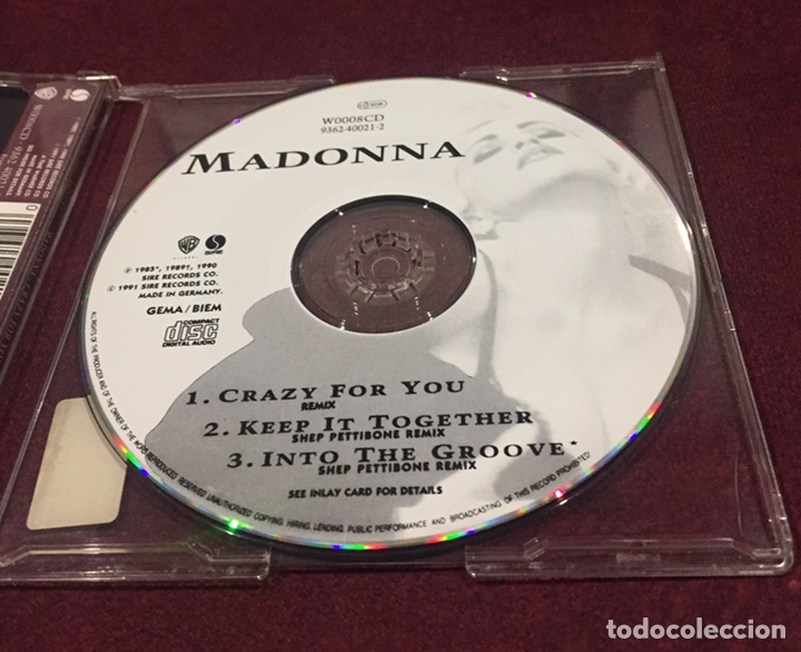 Madonna Crazy For You Cd Maxi Single 1991 Sold At Auction
