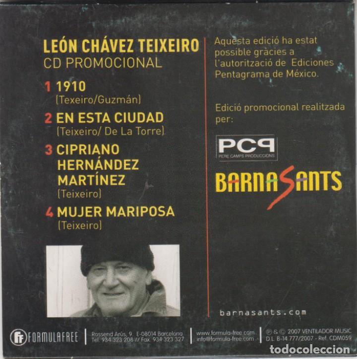 CDs de m&uacute;sica: Le&oacute;n Ch&aacute;vez Teixeiro cd Barnasants 2007 4 temas - Foto 2