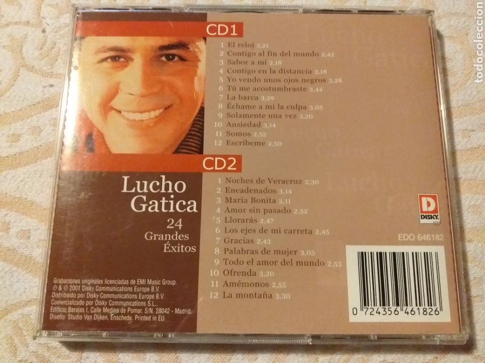 CDs de m&uacute;sica: 2 CD LUCHO GATICA 24 GRANDES EXITOS - Foto 2