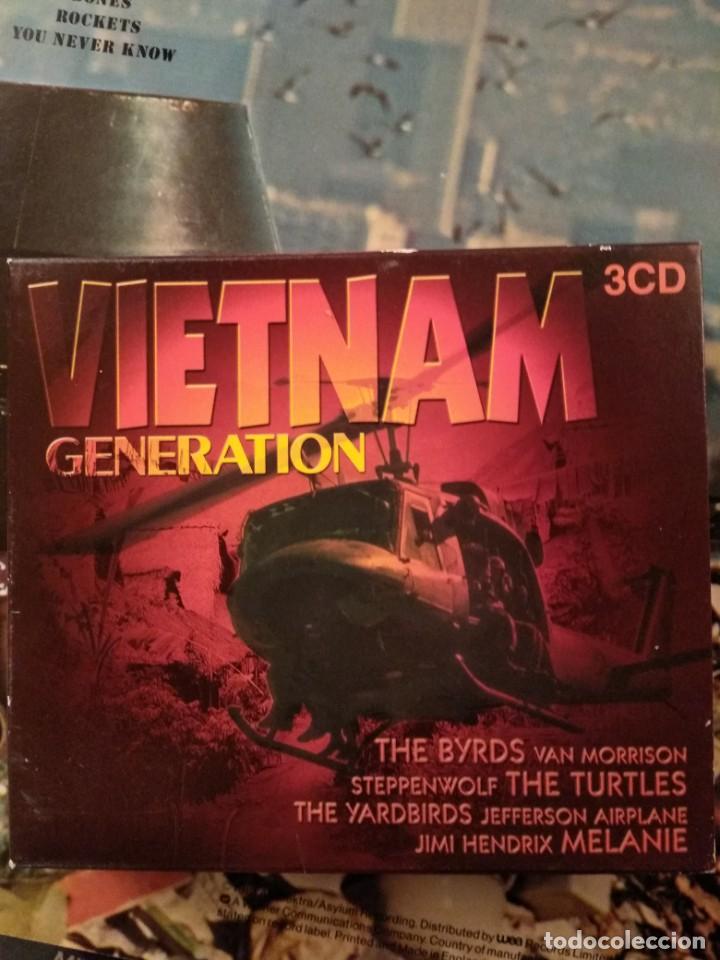 CDs de m&uacute;sica: Vietnam Generation caja 3 CDs, colecci&oacute;n de &eacute;xitos de los 60 - Foto 1