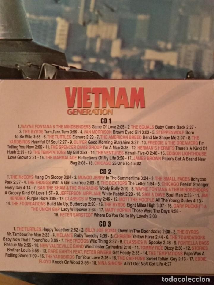 CDs de m&uacute;sica: Vietnam Generation caja 3 CDs, colecci&oacute;n de &eacute;xitos de los 60 - Foto 2