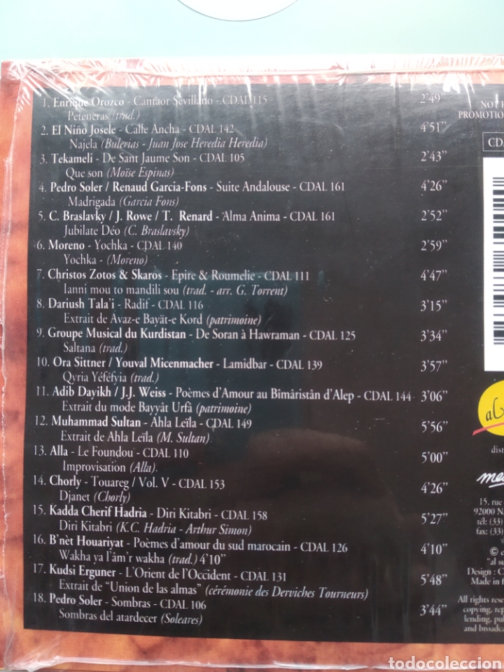 CDs de m&uacute;sica: Al Sur 96 Sampler (Cardboard) - Foto 2