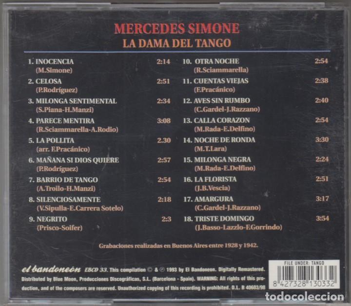 CDs de m&uacute;sica: Mercedes Simone cd La dama del tango 1993 - Foto 2