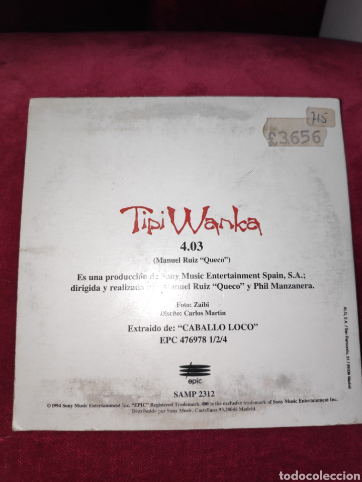 CDs de m&uacute;sica: Cd single - Cherokee - Tipi Wanka - Foto 1