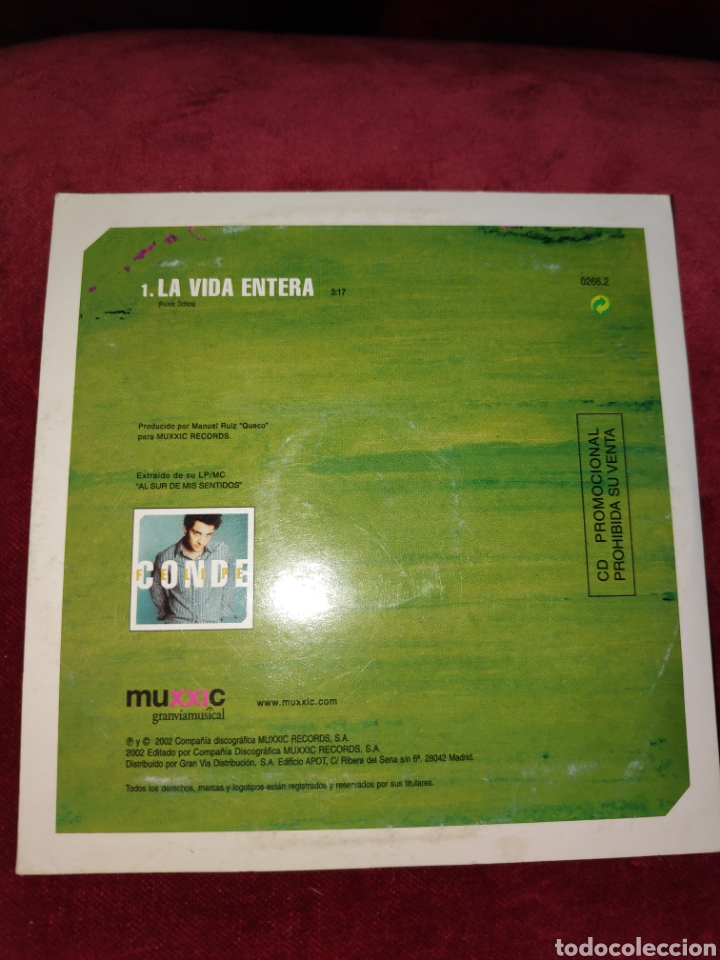 CDs de m&uacute;sica: Felipe Conde - La vida entera Cd single - Foto 2