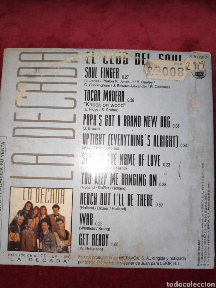CDs de m&uacute;sica: La d&eacute;cada - El club del soul - Cd single - Foto 2