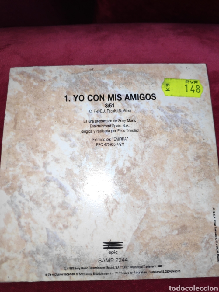 CDs de m&uacute;sica: Emirra - Yo con mis amigos - CD single - Foto 2