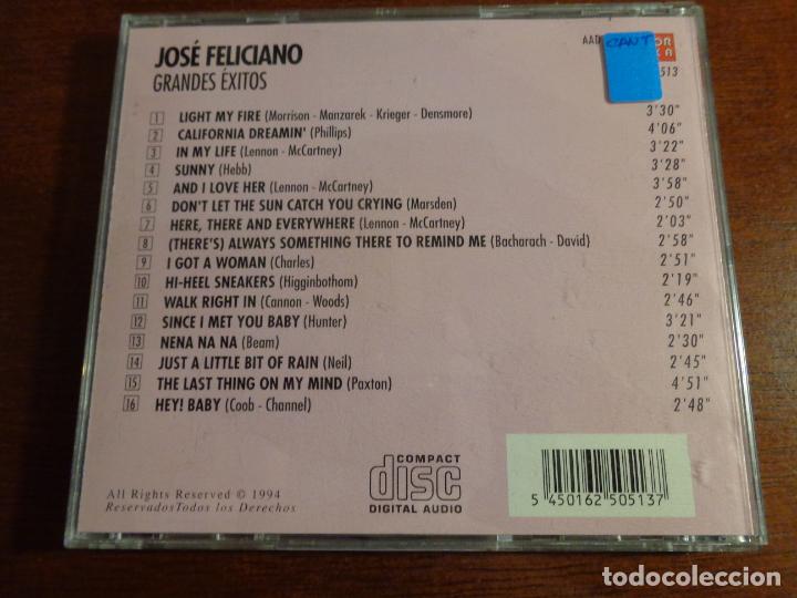 CDs de m&uacute;sica: Jos&eacute; Feliciano - Grandes &Eacute;xitos - Foto 2