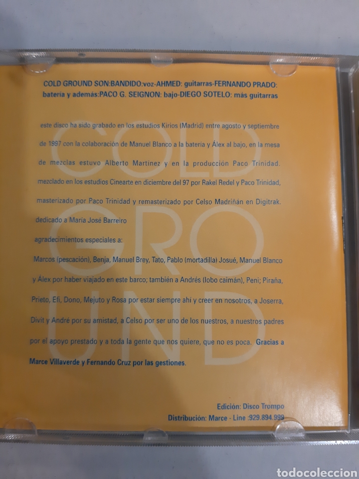 CDs de m&uacute;sica: Cd Cold Ground cerebralmente bien! - Foto 3