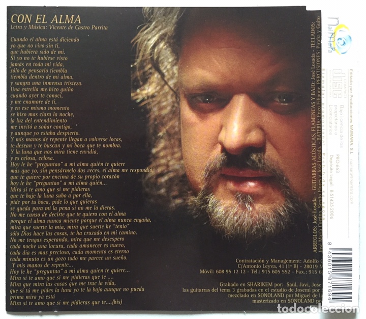CDs de m&uacute;sica: PARRITA - CON EL ALMA - CD SINGLE PROMOCIONAL - Foto 2
