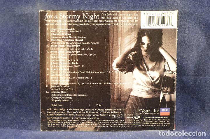 CDs de m&uacute;sica: VARIOUS ARTIST - FOR A STORMY NIGHT - CD - Foto 2